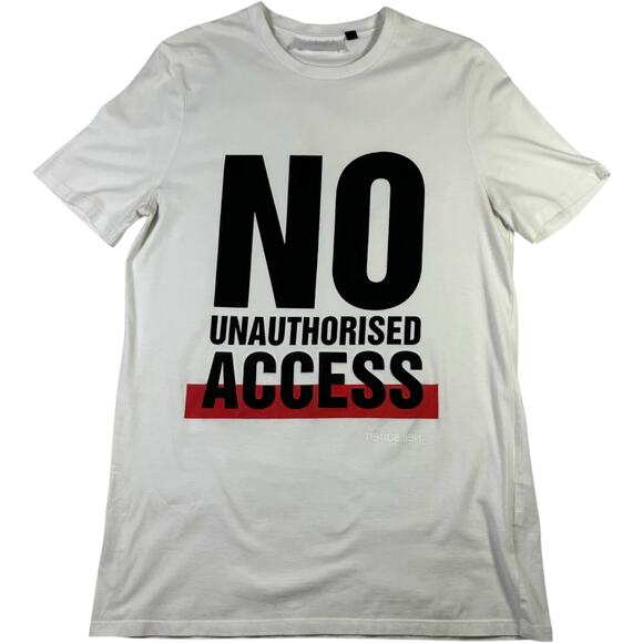 Neil Barrett Other - Neil Barrett No Unauthorised Access Mens M White Made in Italy Loose Fit